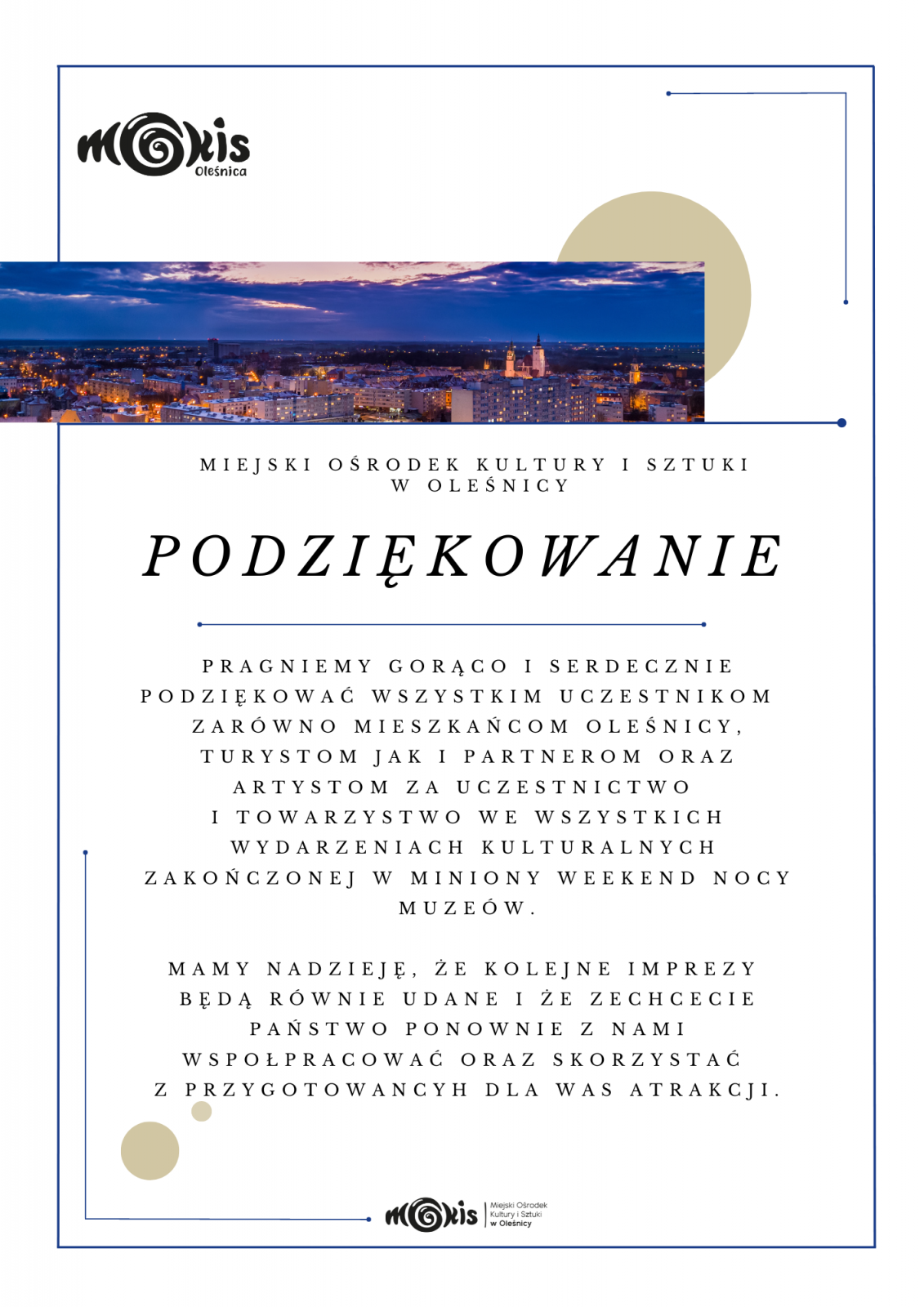 podziękowanie